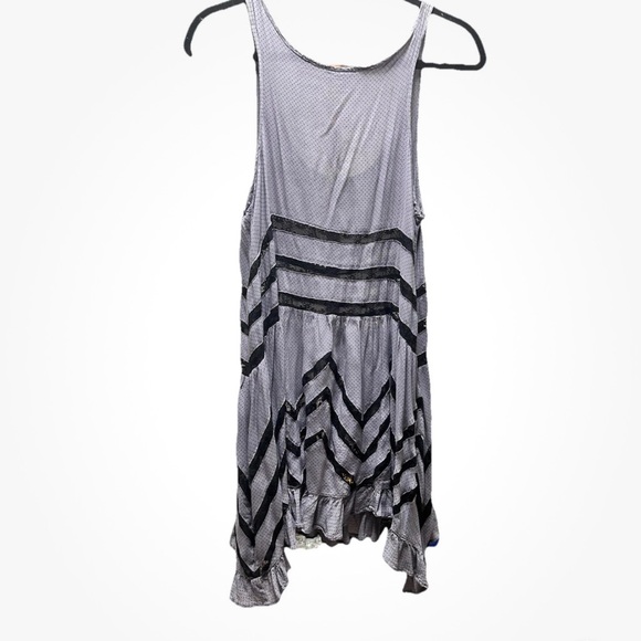 Free People Voile Lace Trapeze Slip Dress Iron Grey SP EUC Whimsigoth AHS Rare - Picture 3 of 5
